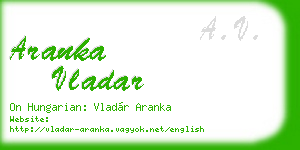 aranka vladar business card